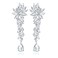 mecresh Bridal Wedding Teardrop Marquise Crystal Cluster Chandelier Dangle Earrings for Brides Bridesmaid