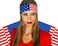 Shimmer Anna Shine Red White and Blue Patriotic American Flag Tie Headband USA (Red White and Blue Stars and Stripes)