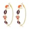 Boderier Game Day Earrings for Women Football Hoop Earrings Game Day Team Pride Sports Earrings Accessories Gifts (Orange Navy)