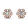 Cate &amp; Chloe Millie 18k Rose Gold Plated Stud Earrings   Crystal Earrings for Women, Flower Earrings with Round Cut Crystals, Fashion Jewelry for Women, Gift for Her