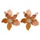 Tiande Bohemian Luxury Oversize Resin Big Flower Earrings For Women Stainless Steel Crystal Jewelry - Orange