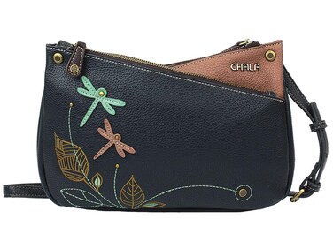 Chala Handbags Dragonfly Criss Cross Crossbody Handbag Purse