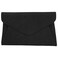 JNB Synthetic Leather Double Pocket Envelop Clutch, Black Medium