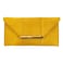 JNB Faux Microsuede Envelope Clutch (MUSTARD) Medium
