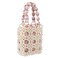 Abvokury YUSHINY Women Faux Pearl Beaded Pleuche Handle Bag Hollow Evening Handle Bag with Velvet Lining for Wedding Party (Pink)