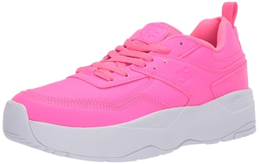 DC Women's E.TRIBEKA Platform Skate Shoe, Hot Pink, 9.5 B M US