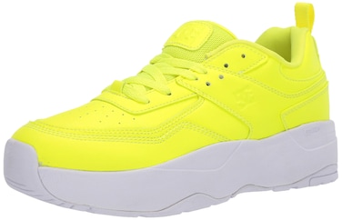 DC Women's E.TRIBEKA Platform Skate Shoe, Yellow, 8 B M US