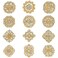 MEEDOZ Women's Gold Plated Lot 12pcs Assorted Crystal Rhinestone Flower Brooch Pin Set for DIY Bridal Wedding Bouquet Kit (Gold)