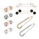 10 Pcs Women Brooch Pins Sweater Shawl Clips Faux Crystal Pearl Brooches Safety Pins Dress Shirt Clips for Women