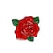 Fist Red Rose Peony White Gardenia Flowers Brooches and Pins for Couple Romantic Gift (rose)