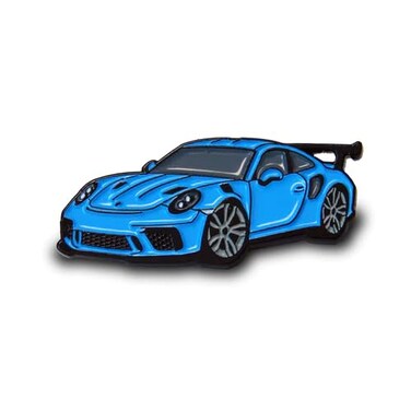 2019 Porsche 911 GT3 RS Enamel Pin - Exotic Car Lapel Pin for Hats, Backpacks &amp; Shirts (Blue)