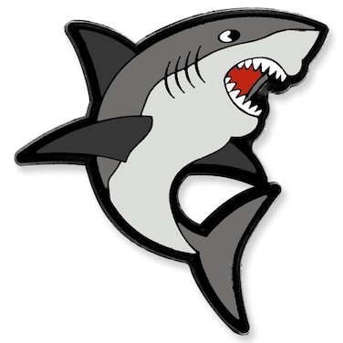 PinMart's Shark Ocean Animal Enamel Lapel Pin