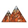 Real Sic Geometric Mountain Enamel Pin - Lapel Pin Series - Unisex Metal Pin for Bags, Shirts and Backpacks (Orange)