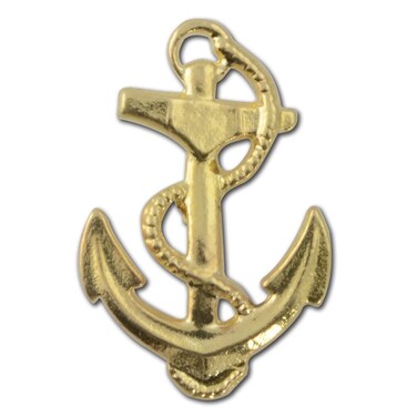 Anchor Brooch Lapel Pin - Gold Anchor Jewelry Commonly Worn by US Navy Chief, Marines, Coast Guard by StockPins