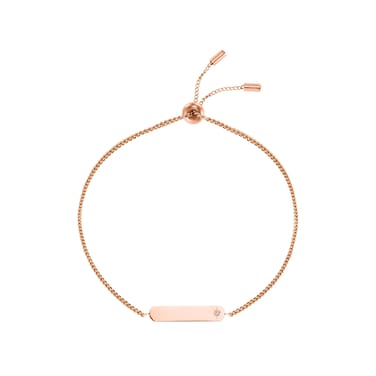 Fossil Women's Engravable Bracelet, Color: Rose Gold (Model: JF03695791)