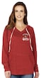 Soft As A Grape NHL Ottawa Senators Women's Multi Count Triblend Long Sleeve Hoodie with Pocket, Large, Red