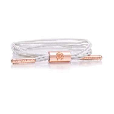 Rastaclat String Bracelet for Men and Women - Diana White/Peach Gold Bracelet   Adjustable Stackable Multi Lace String Bracelet Made by Hand (Small/Medium)
