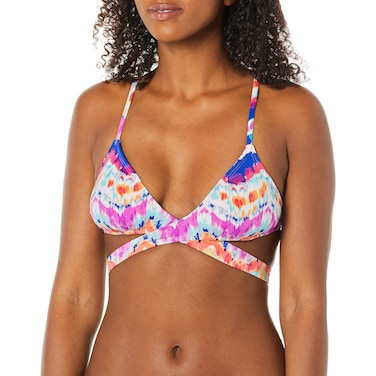 Hobie Junior's Standard Wrap Bra Bikini Swimsuit Top, MLT, Small