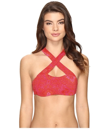 Billabong Women's Damasquerade High Neck Bikini Top, Shaka Pink, Medium