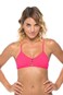 JOLYN Tomcat Bikini Top - Tie Back Women's Athletic Swimsuit Top, Full Coverage Sport Bathing Suit Top for Competitive Swimming, Water Polo, Lifeguarding, Paddling, Hot Pink, Small