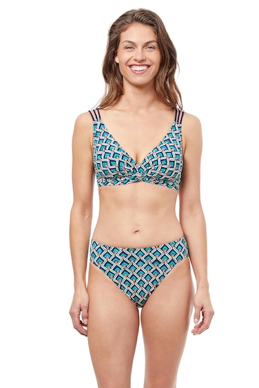 Profile by Gottex Women's Standard Masquerade D-Cup Bikini Top, Multiblue