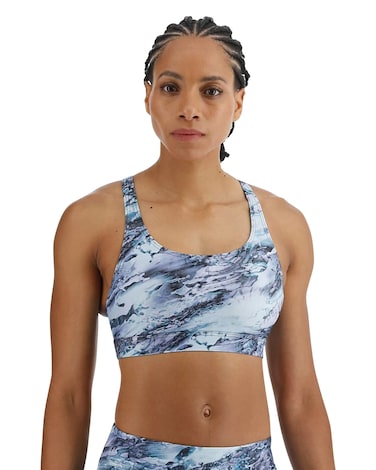 TYR Women's Standard Kira Top for Swimming, Yoga, Fitness, and Workout, Blue/Multi, Small