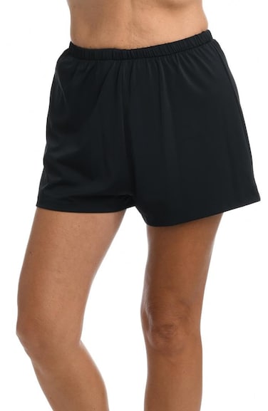 Maxine Of Hollywood womens Plus-size 2'' Loose Fit Mid Rise Swim Board Shorts, Black, 20 Plus