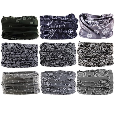 MOXBEST Neck Gaiter Mask Face Scarf Bandana Tube Cover Headwear Balaclava Headband Headwrap for Men and Women