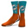 For Bare Feet NFL Adult Curve Socks - Game Day Apparel - Machine Washable - Warm &amp; Cold Weather - Comfort and Style for Men &amp;Women (Miami Dolphins - Orange, Adult Large)