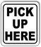 Pick Up Here Black Aluminum Composite Outdoor Sign - Custom Signs Outdoor - Coffee Signs for Coffee Bar - Kitchen Order Pickup Decor - Pickup Point - Kitchen Signs - 8.5" X 10