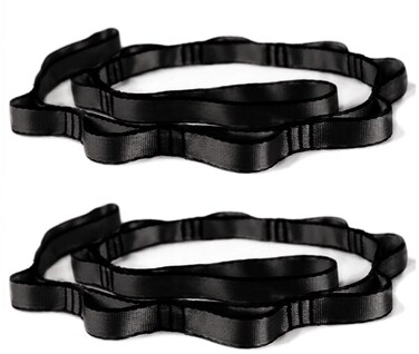 2 Pcs NRC&amp;XRC Aerial Yoga Hammock Daisy Chains, 22kN Adjustable Daisy Chain Strap with Loops, Climbing Strap Nylon Chain Sling, No Stretch(150CM)