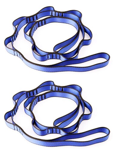 NRC&amp;XRC Aerial Yoga Hammock Daisy Chains, 22kN Adjustable Daisy Chain Strap with Loops, Climbing Strap Nylon Chain Sling, No Stretch(150mm)