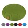FelizMax Round Buckwheat Meditation Cushion, D=38cm H=14cm Zafu/Zabuton Meditation Pillow, Yoga Bolster, Floor Pouf, Zippered Organic Cotton Cover, Machine Washable, Crescent Yoga Pillow Large-Green