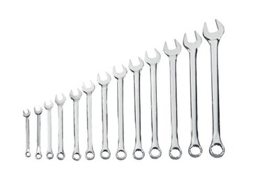 Stanley 87-244 13 Piece Full Polish Professional Grade SAE Long Combination Wrench Set