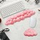 2 PCS Keyboard Cloud Wrist Rest, Memory Foam Keyboard Palm Rest with Non-Slip Base Ergonomic Keyboard Wrist for Pain Relief, Soft Wrist Rest for Office, Computer, Laptop, Gaming Office (Pink)
