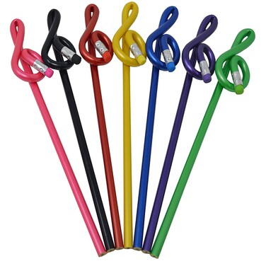 Music Pencils Musical Notes Pens Music Treble Clef Bent Pencil G Clef Pencil (treble 7pack)