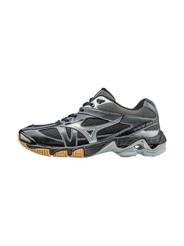 Mizuno Women's Wave Bolt 6 Volleyball Shoes, Black/Silver, 7.5 B US