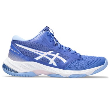 ASICS Women's Netburner Ballistic FlyteFoam Mid Top 3 Volleyball Shoe, 8.5, Sapphire/Cosmos