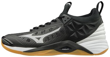 Mizuno Women's Wave Momentum Volleyball Shoe, blacksilver, 11.5 B US