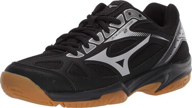 Mizuno womens Wave Cyclone 2 Volleyball Shoe, Black/Silver, 6 US