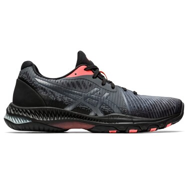 ASICS Women's Netburner Ballistic FlyteFoam 2 L.E. Volleyball Shoes, 11, Black/Sunrise RED