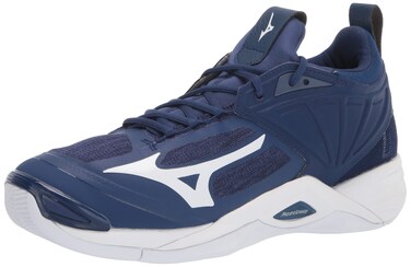 Mizuno Women's Wave Momentum 2   Women's Indoor Volleyball Shoe   Navy/White   US Women's 13
