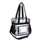 Clear tote bag stadium approved - see through transparent plastic purse handles and shoulder for lunch,work 12x6x12 women and men black