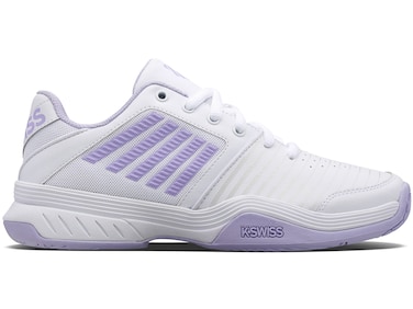 K-Swiss Women's Court Express Tennis Shoe, White/Purple Heather, 6.5 M