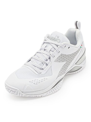 Diadora Women's Blushield Torneo 2 All Ground Tennis Shoe (White/White/White, 9.5)