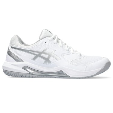 ASICS Women's Gel-Dedicate 8 Tennis Shoe, 10.5, White/Pure Silver