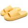 rosyclo Pillow Cloud Slippers for Women and Men, Massage Shower Bathroom Non-Slip Quick Drying Open Toe Super Soft Comfy Thick Sole House Cloud Cushion Slide Sandals for Indoor Outdoor Shoes, Yellow