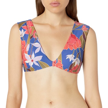 Billabong Women's Standard Plunge Bikini Top, Sapphire Blue, S