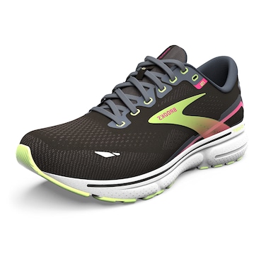Brooks Women's Ghost 15 Neutral Running Shoe - Black/Ebony/Sharp Green - 10 Medium