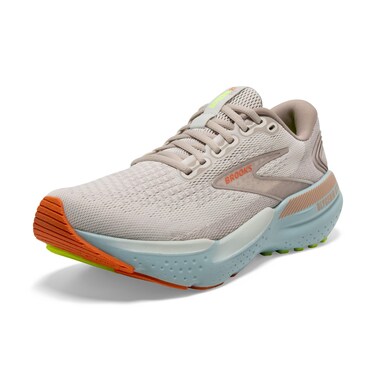 Brooks Women&rsquo;s Glycerin GTS 21 Supportive Running Shoe - Coconut/Aqua/Autumn Sunset - 8 Medium